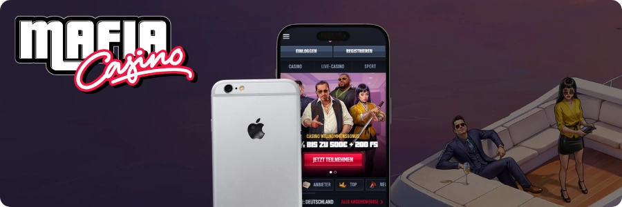 Mafia Casino mobile Nutzung auf dem Smartphone